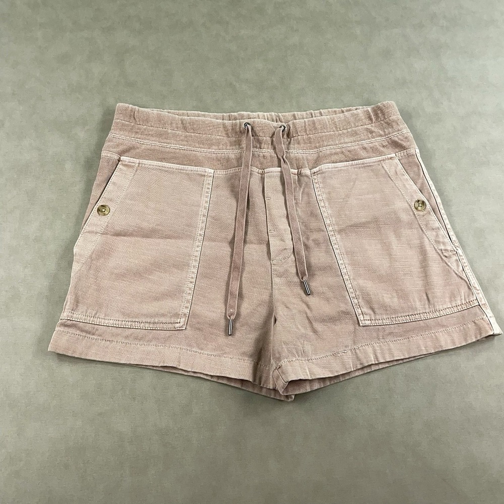 James Perse Los Angeles Corduroy Drawstring Utility Shorts Womens 3 Pale Pink